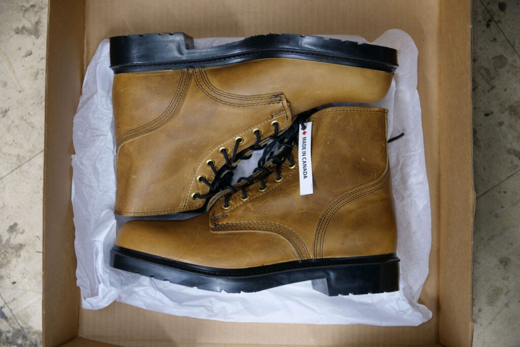 Boxed Canadian Boots ready for shipping