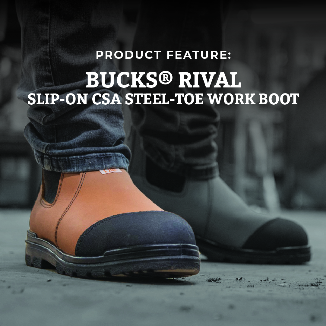 Product Feature - Bucks® Rival Slip-on Steel-toe Work Boot - Tatra